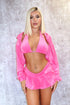 Cutie Pie Velour 3 Piece SET matching sets EDGE Small Fuchsia